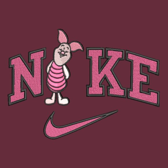 Nike Piglet Embroidered Adult Unisex Crewneck Sweatshirt Winnie Pooh - Picture 11 of 15